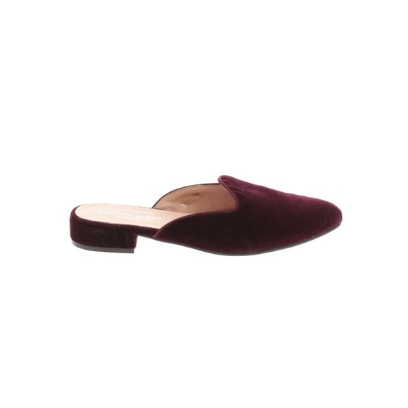 Patricia Green 9 Gianna Slip On Velvet Wine Mules - Picture 2 of 9